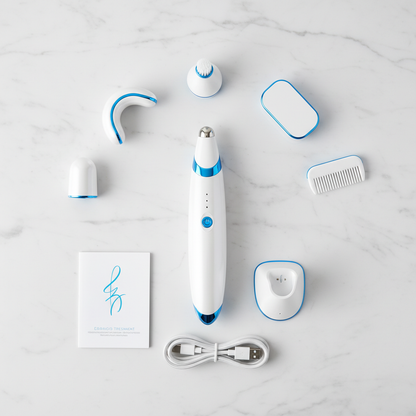 LED Facial Wand with 6 treatment attachments